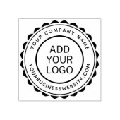 Ronde bedrijfsnaam en URL aangepaste logo sjabloon Rubberstempel (Afrduk)