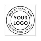 Ronde bedrijfsnaam en URL aangepaste logo sjabloon Zelfinktende Stempel (Design)