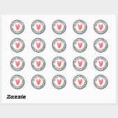 Ronde bedrijfsstickers, bedankt tekst sticker (Vel)