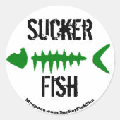 Ronde beenvis Stickers (Voorkant)