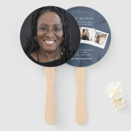 Ronde begrafenisprogramma Fan Classic & Soft Handwaaier