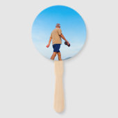 Ronde begrafenisprogramma Fan Spiritueel en gerust Handwaaier (Voorkant)