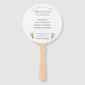 Ronde begrafenisprogramma Fan Spiritueel en gerust Handwaaier (Achterkant)