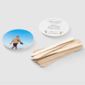 Ronde begrafenisprogramma Fan Spiritueel en gerust Handwaaier (Niet-gemonteerd)