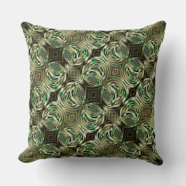 Ronde beige en metalen mijnmetalen handvat en glas kussen