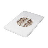 Ronde Beige Mosaic Medium Bath Mat (Gekanteld)