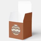 Ronde Beige Mozaïek Klassieke Favor Box Bedankdoosjes (Geopend)