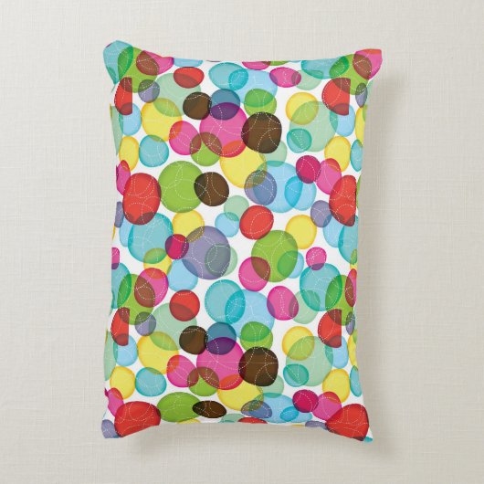 Ronde belletjes kinder patroon 2 accent kussen (Achterkant (Verticaal))