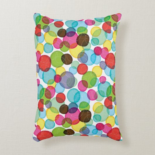 Ronde belletjes kinder patroon 2 accent kussen (Voorkant(Verticaal))