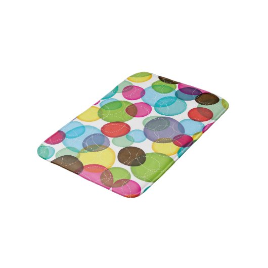 Ronde belletjes kinder patroon 2 badmat (Gekanteld)