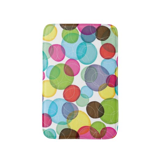 Ronde belletjes kinder patroon 2 badmat (Voorkant Verticaal)