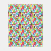 Ronde belletjes kinder patroon 2 fleece deken (Voorkant)