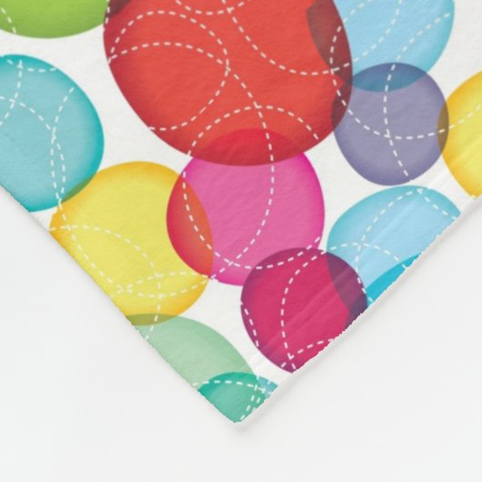 Ronde belletjes kinder patroon 2 fleece deken (Hoek)