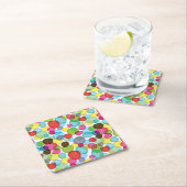 Ronde belletjes kinder patroon 2 kartonnen onderzetters (Insitu)