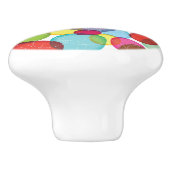 Ronde belletjes kinder patroon 2 keramische knop (Zijkant)