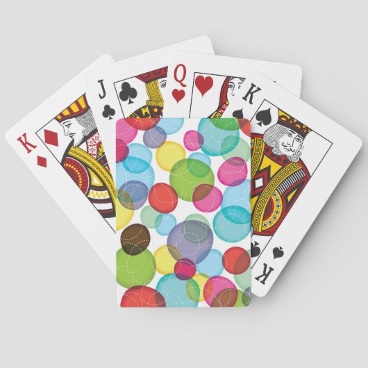 Ronde belletjes kinder patroon 2 pokerkaarten (Achterkant)