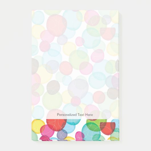 Ronde belletjes kinder patroon 2 post-it® notes (Voorkant)