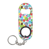 Ronde belletjes kinder patroon 2 sleutelhanger flessenopener (Voorkant)