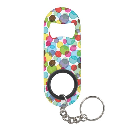 Ronde belletjes kinder patroon 2 sleutelhanger flessenopener (Achterkant)