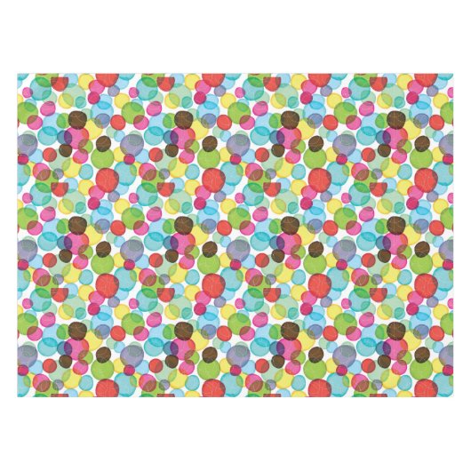 Ronde belletjes kinder patroon 2 tafelkleed (Voorkant (Horizontaal))