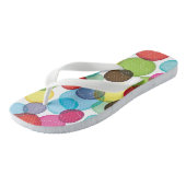 Ronde belletjes kinder patroon 2 teenslippers (Schuin)