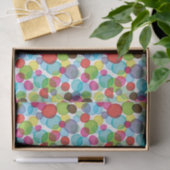 Ronde belletjes kinder patroon 2 tissuepapier (Geschenk)