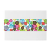 Ronde belletjes kinder patroon 2 uitnodigingen wikkel (Achterkant Voorbeeld)