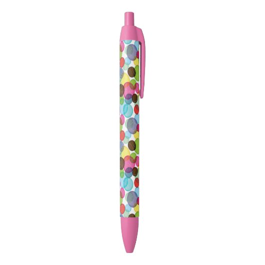 Ronde belletjes kinder patroon 2 zwarte inkt pen (Achterkant (Verticaal))