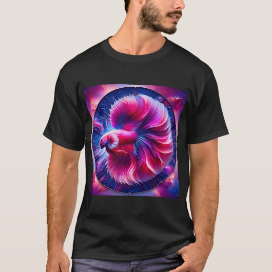 Ronde Betta Vis Ontwerp T-shirt (Voorkant)