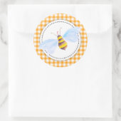 Ronde bijenkunst honing sinaasappels potje top lab ronde sticker (Tas)