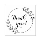 Ronde bladeren dubbele krans dank u  zelfinktende stempel (Design)