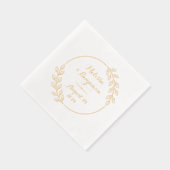 Ronde Bladeren Krans Bruiloft Folie Servetten (Rechts)