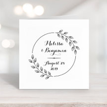 Ronde bladeren Wreath Wedding sparen de Datum