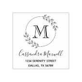 Ronde bladzijden met hoofdmonogram rubberstempel (Afrduk)