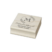 Ronde bladzijden met hoofdmonogram rubberstempel (Stempel)