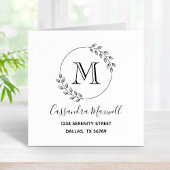 Ronde bladzijden met hoofdmonogram rubberstempel