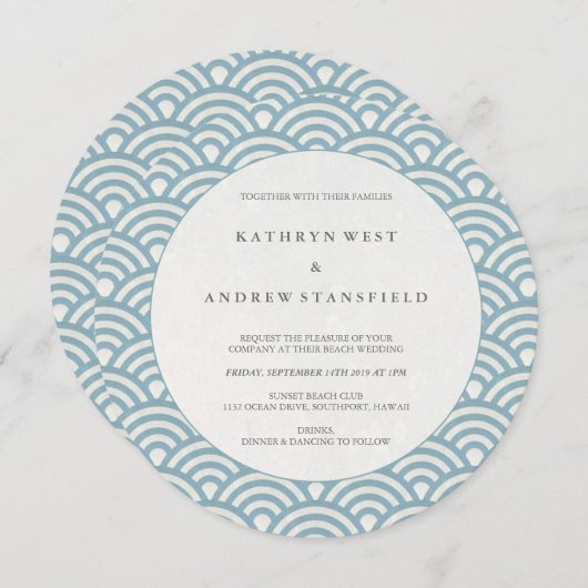 Ronde Blauw en de Uitnodiging van het Bouw van het (Voorkant / Achterkant)