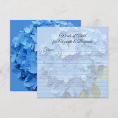 Ronde blauwe hydrangea blank huwelijkskaarten advieskaart (Voorkant / Achterkant)
