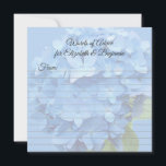 Ronde blauwe hydrangea blank huwelijkskaarten advieskaart<br><div class="desc">Woorden van de advieskaart voor de nieuwigheden. Blanco blauwe hydrangea,  ronde of vierkante kaarten met aangepaste tekst bovenaan. Er worden regels gegeven voor gasten om leuke woorden voor het stel achter te laten. Kies ronde of vierkante kaarten - worden geleverd met witte enveloppen.</div>