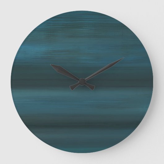 Ronde Blauwe Regen Abstracte Wandklok (Voorkant)