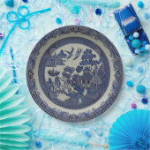 Ronde blauwe wilde Borden van papier:  9 inch Papieren Bordje (Feest)