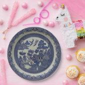 Ronde blauwe wilde Borden van papier:  9 inch Papieren Bordje (Feest)