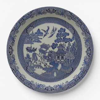 Ronde blauwe wilde Borden van papier: 9 inch Papieren Bordje