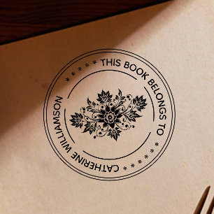 Ronde  bloem Dit boek behoort tot Rubberstempel