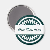 Ronde Bloem - Donkergroen Magneet (Voorkant / Achterkant)