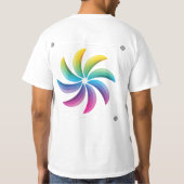 Ronde bloem dzine shirt (Achterkant)