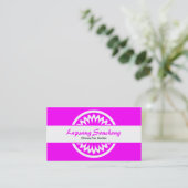 Ronde Bloem - Magenta Visitekaartje (Staand voorkant)