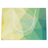 Ronde bloem mandala boho design groot cadeauzakje (Voorkant)