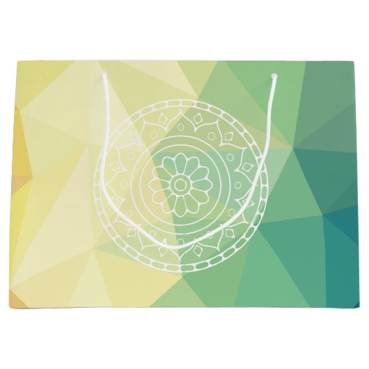 Ronde bloem mandala boho design groot cadeauzakje (Voorkant)