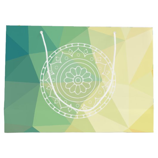 Ronde bloem mandala boho design groot cadeauzakje (Achterkant)